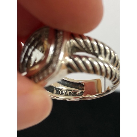 David Yurman Albion Ring with Prasiolite and Pave Diamonds - Picture 13 of 14